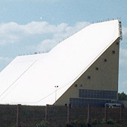 Eglin FPS-85 radar located near Ft. Walton Beach, FL. This phased array 
									radar is a dedicated sensor to the U.S. satellite catalog. Credit: NASA ODPO.