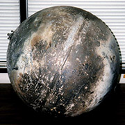 This 30 kg titanium pressurant tank also survived the reentry of the 
									Delta 2 second stage but was found farther downrange near Seguin, TX.